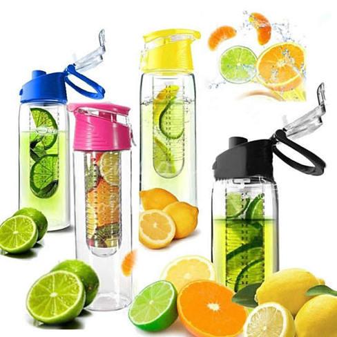 20oz Fruit Infuser Water Bottle with Built-In Straw