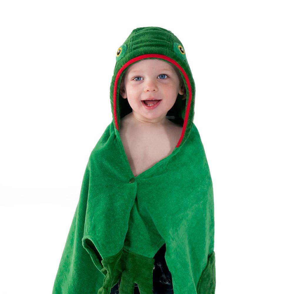 Kids Hooded Frog Bath Towel – Soft 100% Cotton