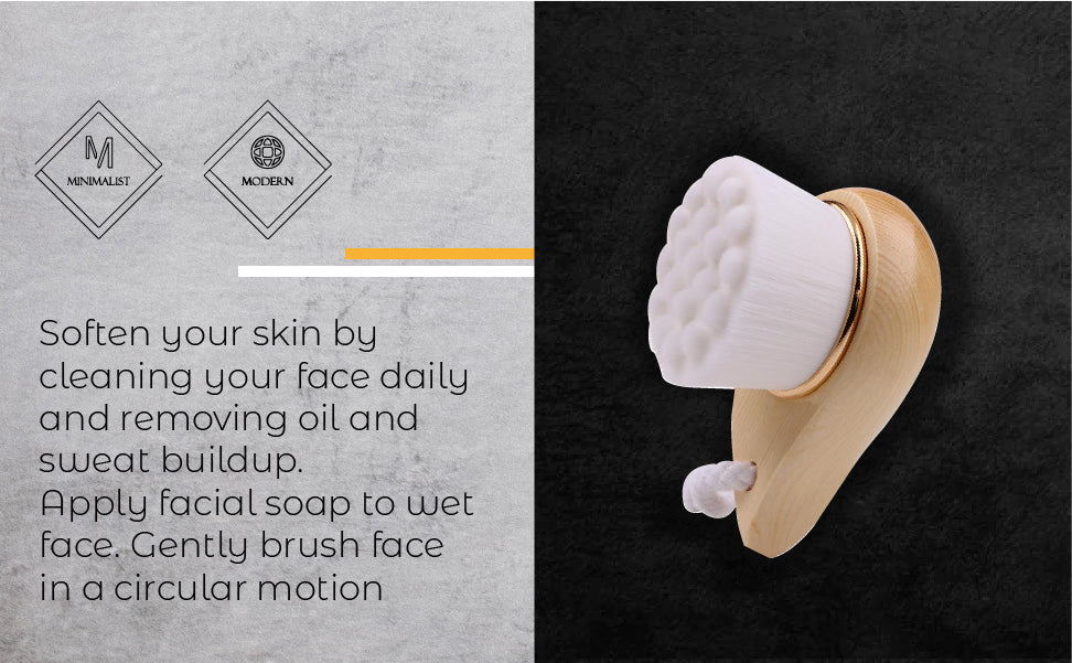 Soft Bamboo Facial Cleansing & Exfoliating Brush