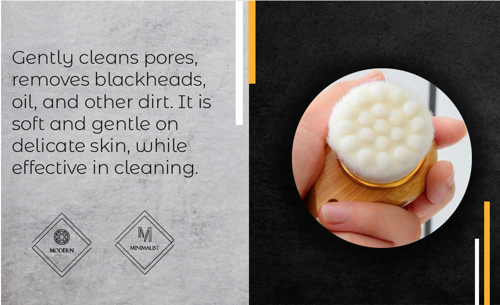 Soft Bamboo Facial Cleansing & Exfoliating Brush