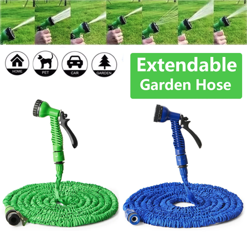Expandable Flexible Garden Hose with Spray Nozzle