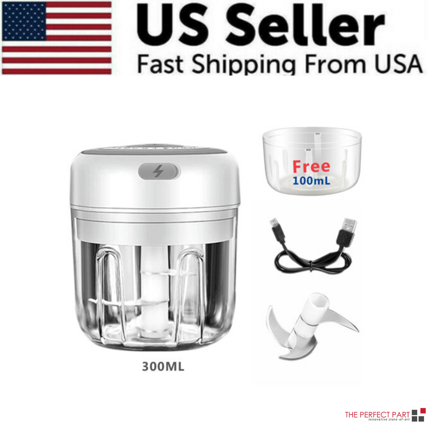 300ML Rechargeable Electric Mini Food Chopper
