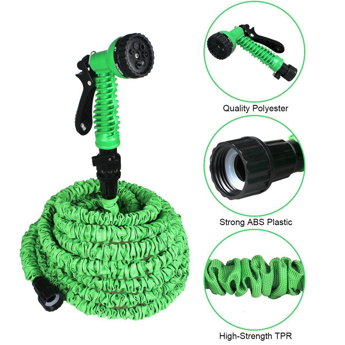 Expandable Flexible Garden Hose with Spray Nozzle