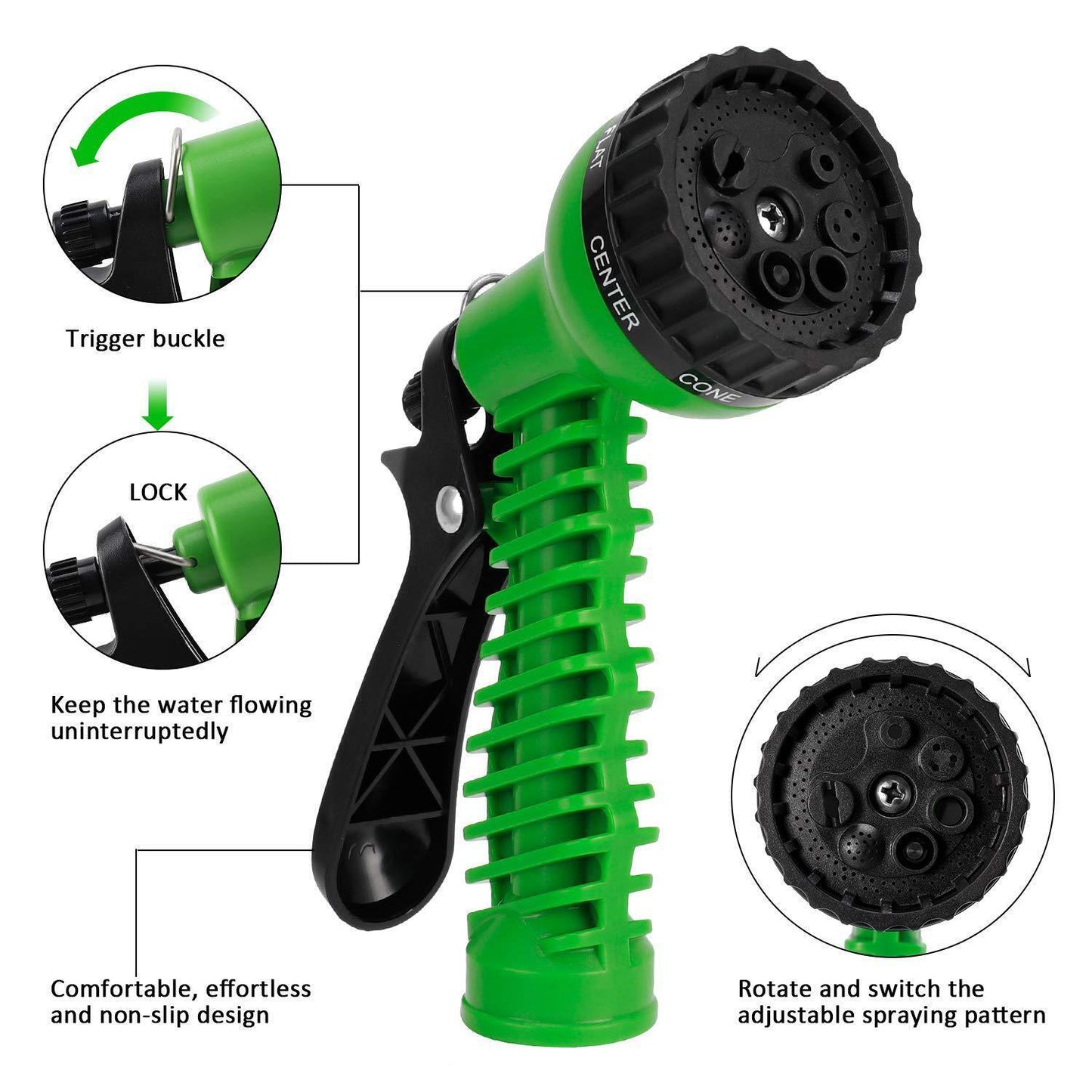 Expandable Flexible Garden Hose with Spray Nozzle