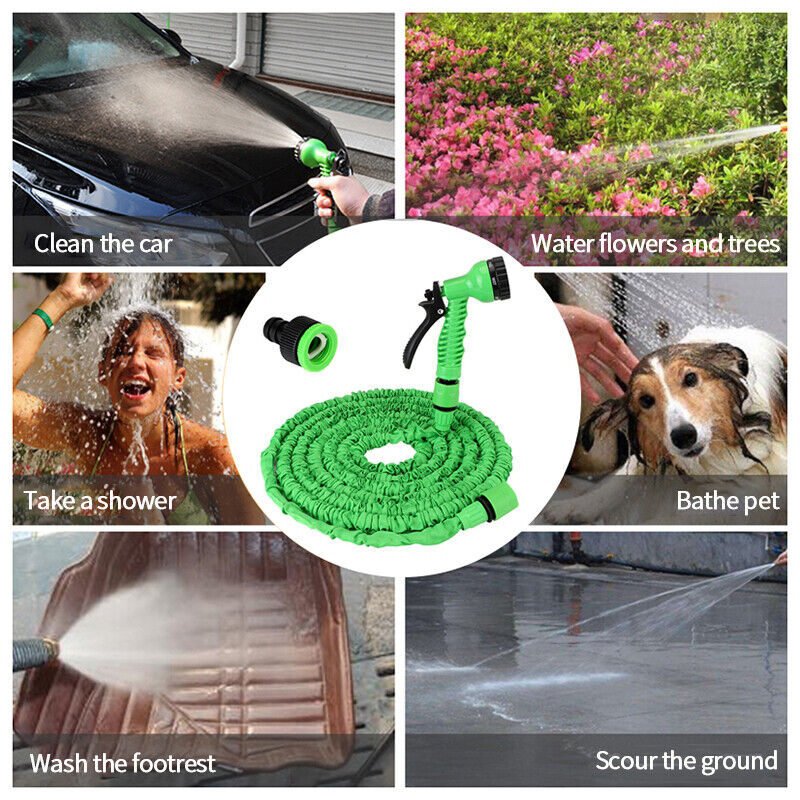 Expandable Flexible Garden Hose with Spray Nozzle