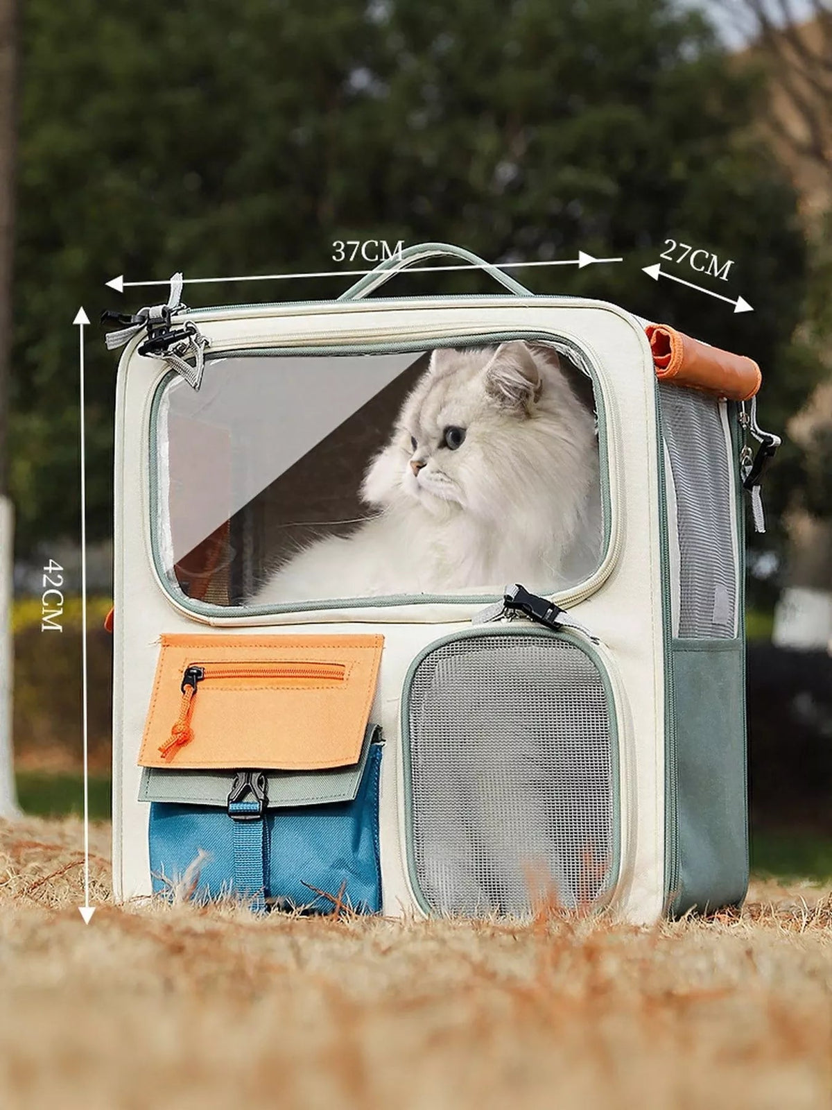 3-in-1 Rolling Pet Carrier Backpack with Telescopic Handle
