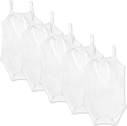 HonestBaby Organic Cotton Sleeveless Bodysuits – 5 Pack