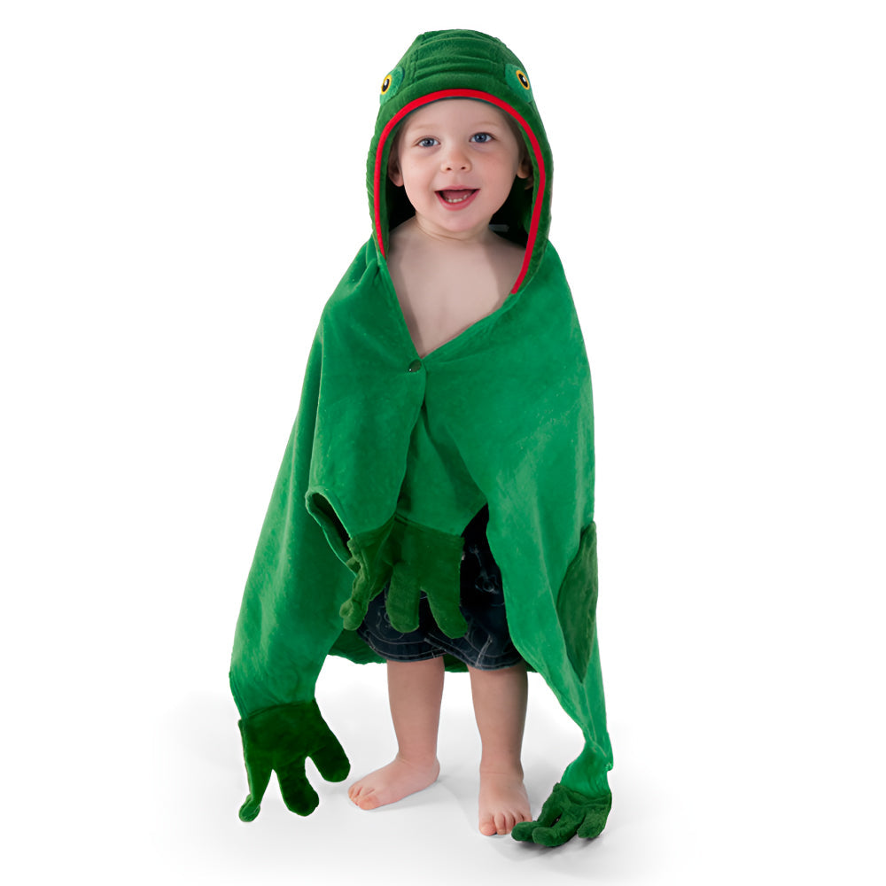 Kids Hooded Frog Bath Towel – Soft 100% Cotton
