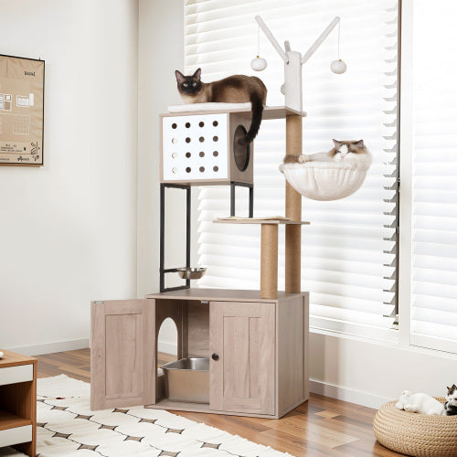 Modern All-in-One Cat Tree & Activity Tower