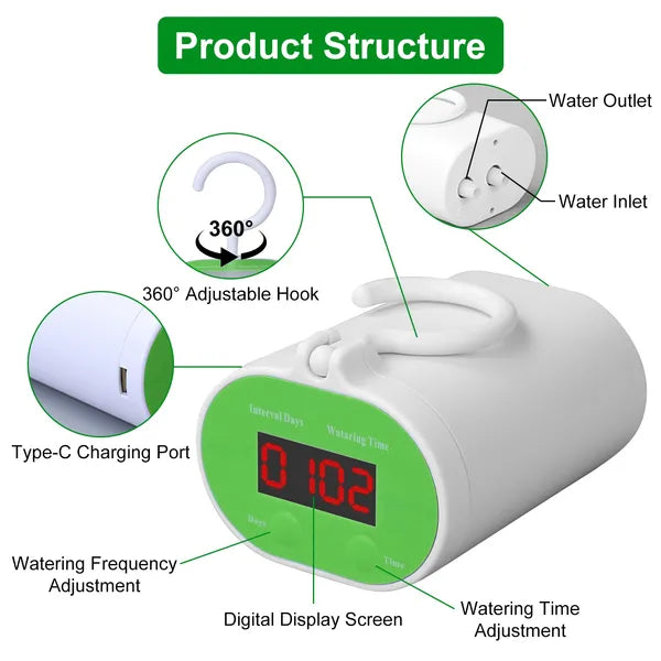 Automatic Plant Watering System with Timer - 12 Plants