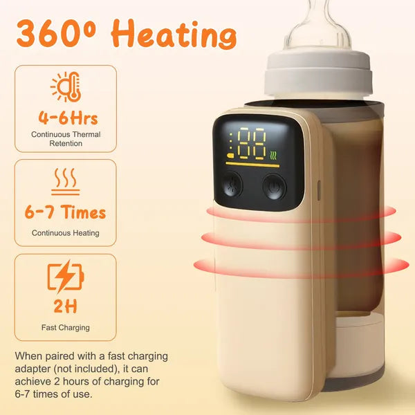 Portable Digital Baby Bottle Warmer with Night Light