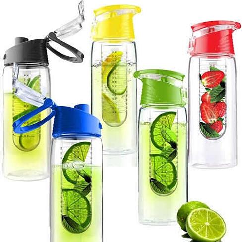 20oz Fruit Infuser Water Bottle with Built-In Straw