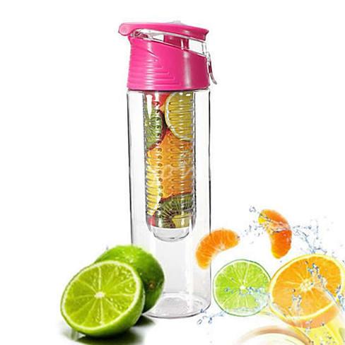 20oz Fruit Infuser Water Bottle with Built-In Straw